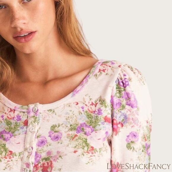 LOVESHACKFANCY **NWT** Jonah Cropped Cardigan in Shimmering Springs - Picture 2 of 14